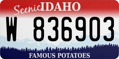 ID license plate W836903