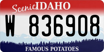 ID license plate W836908