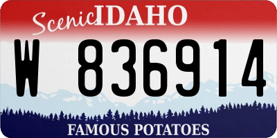 ID license plate W836914