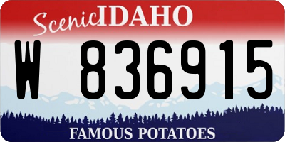 ID license plate W836915