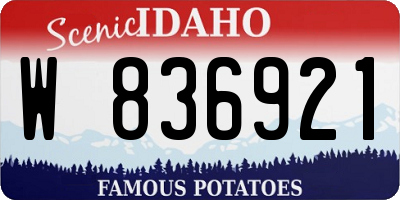 ID license plate W836921