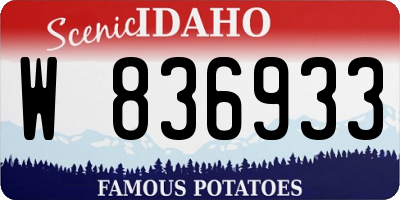 ID license plate W836933