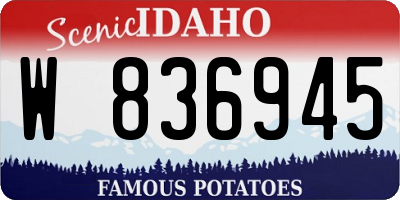 ID license plate W836945
