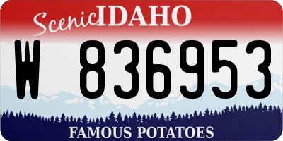 ID license plate W836953