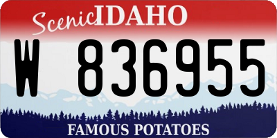 ID license plate W836955