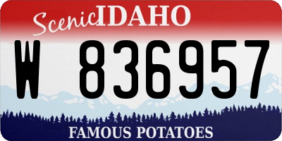 ID license plate W836957