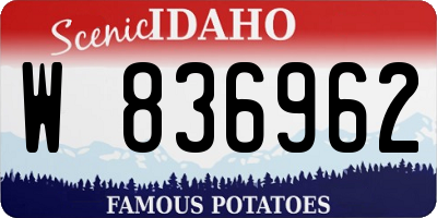 ID license plate W836962
