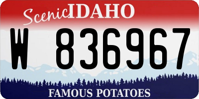 ID license plate W836967