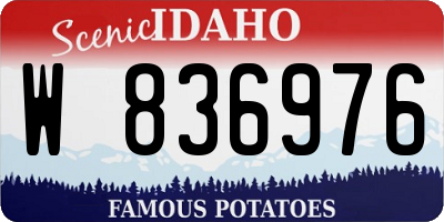 ID license plate W836976