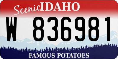 ID license plate W836981