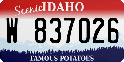 ID license plate W837026