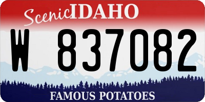 ID license plate W837082