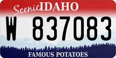 ID license plate W837083