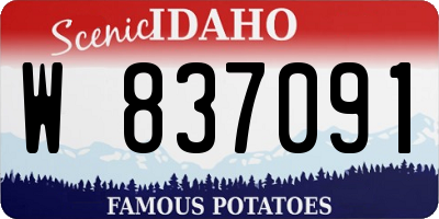 ID license plate W837091