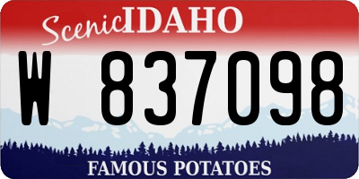 ID license plate W837098