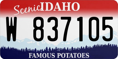 ID license plate W837105