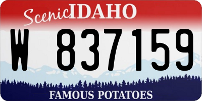 ID license plate W837159