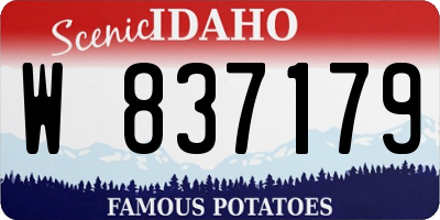 ID license plate W837179