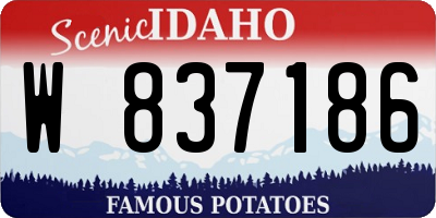 ID license plate W837186