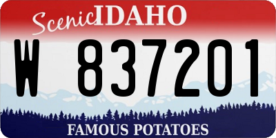 ID license plate W837201