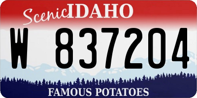 ID license plate W837204