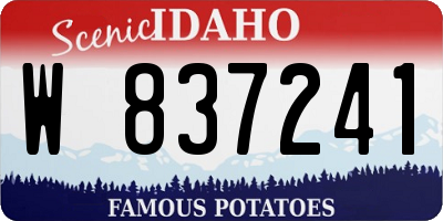 ID license plate W837241