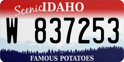 ID license plate W837253