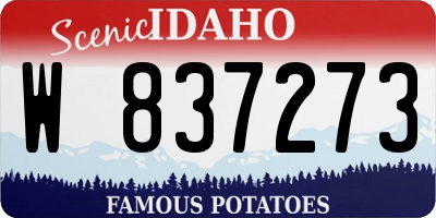 ID license plate W837273