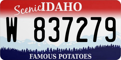 ID license plate W837279