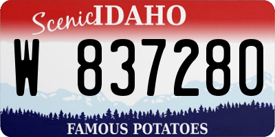 ID license plate W837280