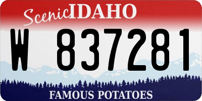 ID license plate W837281