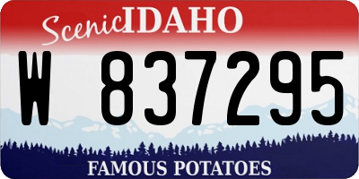 ID license plate W837295