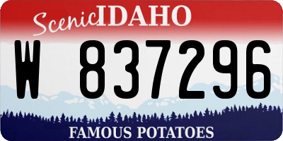 ID license plate W837296