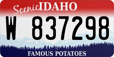 ID license plate W837298