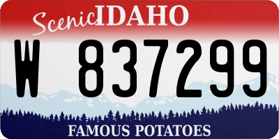 ID license plate W837299