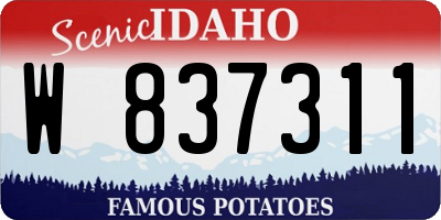 ID license plate W837311