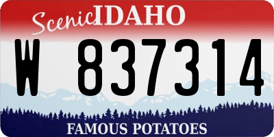 ID license plate W837314