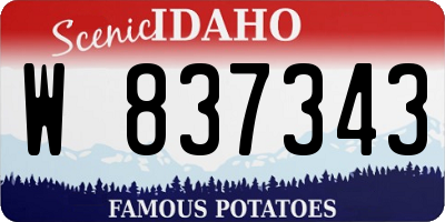ID license plate W837343