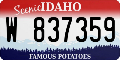 ID license plate W837359