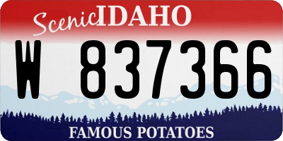 ID license plate W837366