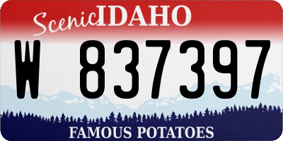 ID license plate W837397