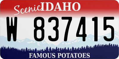 ID license plate W837415
