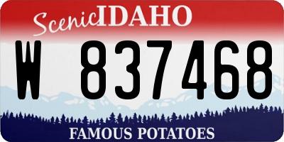 ID license plate W837468