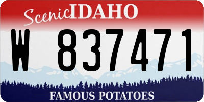 ID license plate W837471