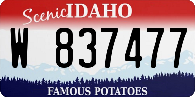 ID license plate W837477