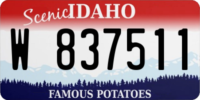 ID license plate W837511