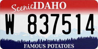 ID license plate W837514
