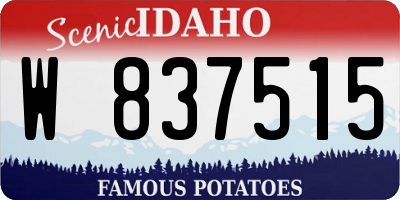 ID license plate W837515