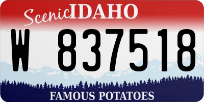 ID license plate W837518