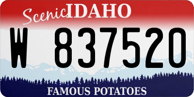 ID license plate W837520